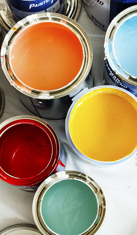 Servicios de pintura multicolor en interior. Peñíscola, Vinaròs, Benicarló